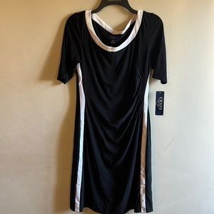 NEW w/Tag-Women's CHAPS Black & White Dress Sz L